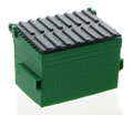 3D TO SCALE - 50-230-GR - Trash Dumpster -