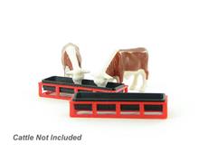 3d To Scale Livestock Feed Trough 2 pack red_black