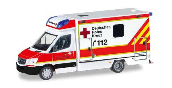 093217 - Herpa DRK Stuttgart Mercedes Benz Sprinter Fahrtec