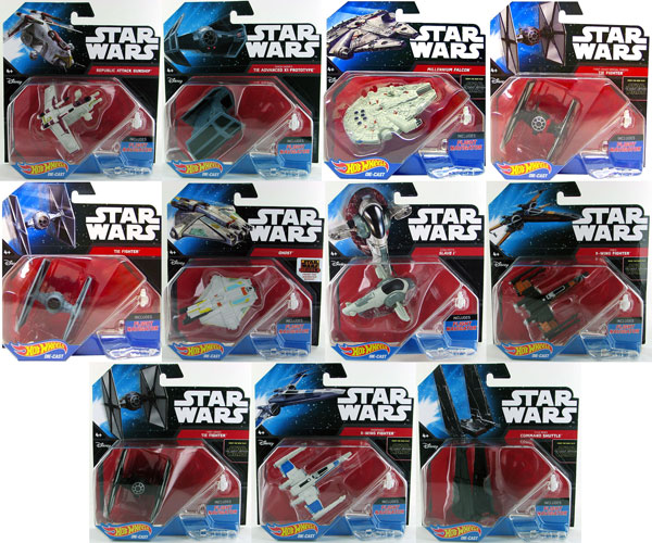 Mattel Hot Wheels Star Wars Starship 12 Piece