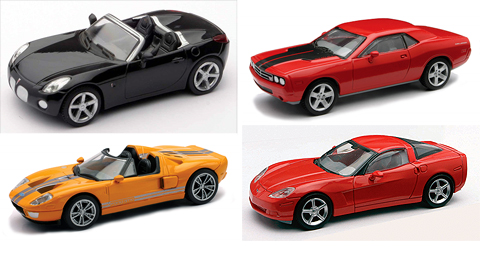 19267D-SET4 - New-ray Modern Car Assortment 4 piece set