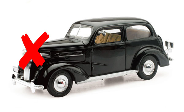 SS-55183-X1 - New-ray 1937 Chevrolet Master Deluxe Town Sedan