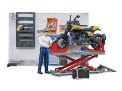 Bruder Toys Motorcycle Service Playset