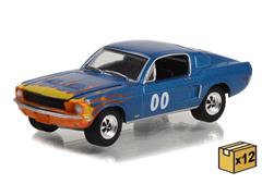 30328-CASE - Greenlight Diecast 1968 Ford Mustang GT Fastback Race Car