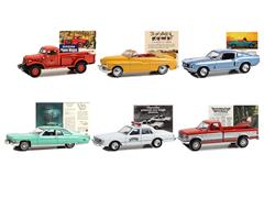39130-CASE - Greenlight Diecast Vintage Ad Cars Series 9 6 Pieces