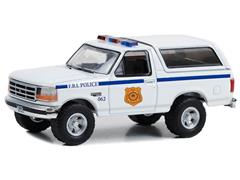 Greenlight Diecast FBI Police 1996 Ford Bronco XL Federal