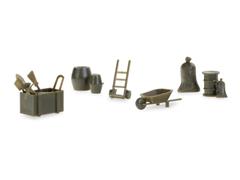 745840 - Herpa Model Camp Tools 144 pieces Wheelbarrows hand trucks