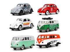 14051-W4GT-CASE - Jada Toys Punch Buggy Wave 4 6 Piece Assorted