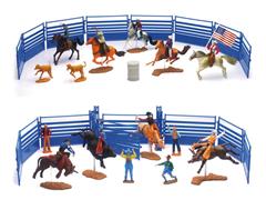 SS-38575-CASE - New-Ray Toys Western Rodeo Playset 6 Piece Factory Sealed