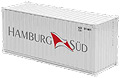 NZG - 875-02 - Hamburg Sud - 20ft 