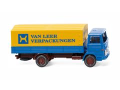 043701 - Wiking Model Van Leer Mercedes Benz 1317 Flatbed Truck