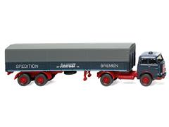 051404 - Wiking Model Schmidt MAN Pausbacke Truck and Flatbed Trailer
