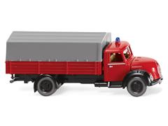086143 - Wiking Model Fire Brigade Magirus Flatbed Truck