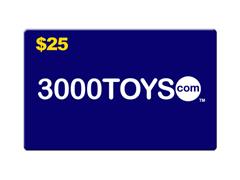 3000TOYS - EG25 - $25 E-Gift Card
 