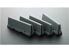 43-100-GY - 3d To Scale Traffic _ Jersey Barriers 4 pack interlocking