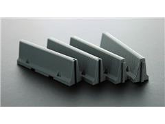 50-100-GY - 3d To Scale Traffic _ Jersey Barriers 4 pack interlocking