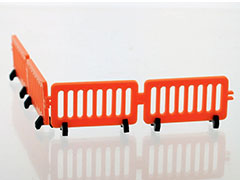 50-103-OR - 3d To Scale Pedestrian Barricades 4 pack orange