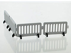 50-103-WT - 3d To Scale Pedestrian Barricades 4 pack white