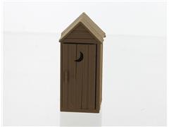 50-142-WD - 3d To Scale Outhouse Rustic wood tone