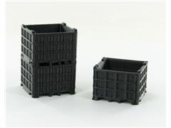 50-252-BK - 3d To Scale Plastic Bin Pallet Black 3 Pack