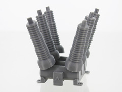 3D TO SCALE #50-446-GY - High-Voltage Substation Circuit Breaker - grey PLA
