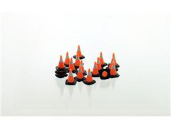 3d To Scale Traffic Cones 18 pack black white and