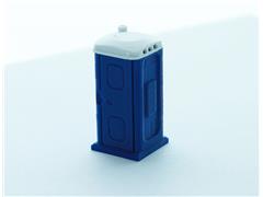 64-141-BL - 3d To Scale Porta Potty blue and white