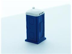 3d To Scale Porta Potty blue and white