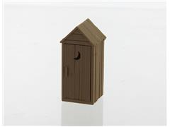 64-142-WD - 3d To Scale Outhouse Rustic wood tone