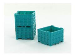 64-252-BG - 3d To Scale Plastic Bin Pallet Bluegreen 3 Pack