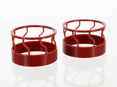 3D TO SCALE #64-303-R - Hay Feeder - S-Bar Style - 2 pack red