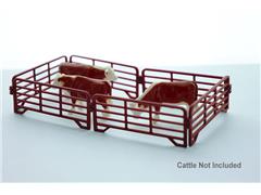 64-318-R - 3d To Scale Corral Panels 12 ft Red set of