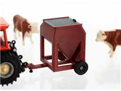 3D TO SCALE #64-346-R - Portable Feed Bin - red