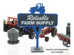 64-622-BL - 3d To Scale Reliable Farm Supply Sign Dual sided 3D