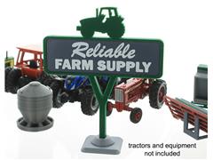 64-622-GR - 3d To Scale Reliable Farm Supply Sign Dual sided 3D