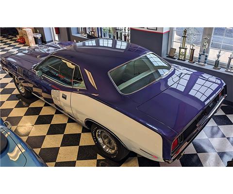 Modèle Réduit Plymouth 383 Cuda 1971 1:18 – Violet Et Blanc – Acme – Neuf