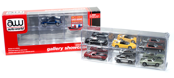 6 CAR INTERLOCKING DISPLAY SHOW CASE FOR 1//64 SCALE MODELS BY AUTOWORLD AWDC003