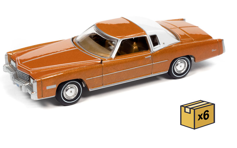 AUTO WORLD 1975 CADILLAC ELDORADO MANDARIN ORANGE METALLIC 1/64 SCALE AWSP070 AUTO WORLD 1975 CADILLAC ELDORADO MANDARIN ORANGE METALLIC 1/64 SCALE AWSP070