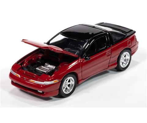 1990 Eagle Talon TSi in Flash Red with Gloss Black Roof and Trunk