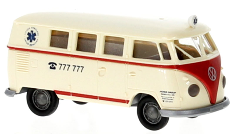 31619 - Brekina Ambulance Aicher 1960 Volkswagen T1b Box Van