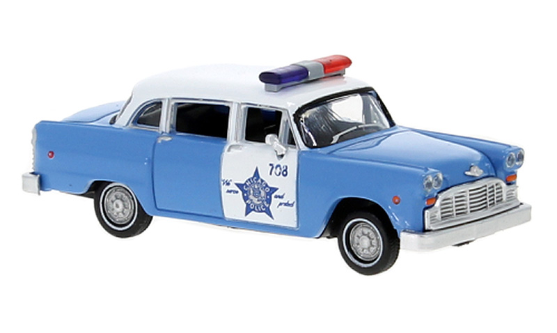 58939 - Brekina Chicago Police 1974 Checker Cab Police Car