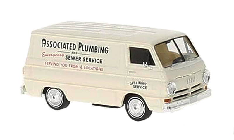 93442 - Brekina Associated Plumbing Dodge A 100 Service Van