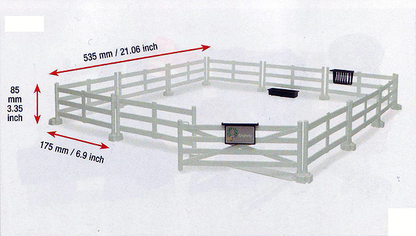 62504 - Bruder Toys White Pasture Fence As well as large
