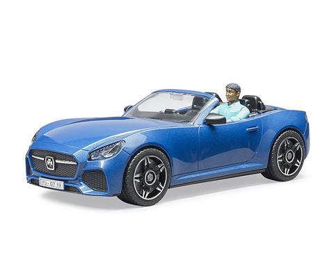 Roadster in Blue with Male Driver Figure - 03481