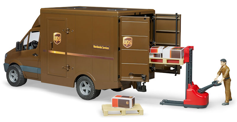 MB SPRINTER UPS Truck With Driver and Accessories by BRUDER Kids Toy 02538 for sale online 