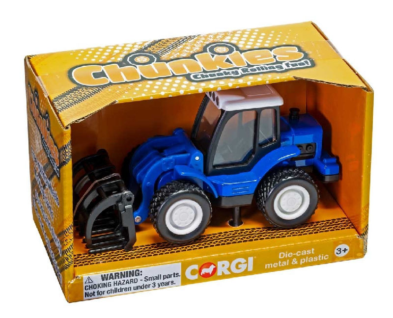 bleu CORGI chunkies CH083 loader tracteur ferme Diecast Toy 