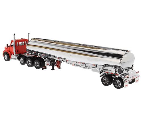 Kenworth T880S SBFA Tandem Day Cab in Red with Pusher Axle and