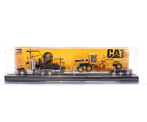Caterpillar Machines with Tractor and Lowboy 4-Piece Case - 84410A