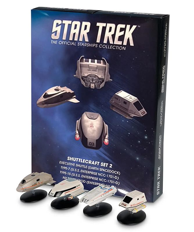 Metall Modell Star Trek Eaglemoss neu ovp eng Star Trek Shuttle Set 2-4 Stück 