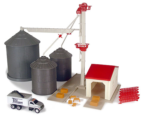 1/64 wh bulk Grain feed seed  hopper Bin Ertl standi Farm Toy Building display 